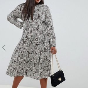 ASOS Curve Animal Print Midi Dress Size 22